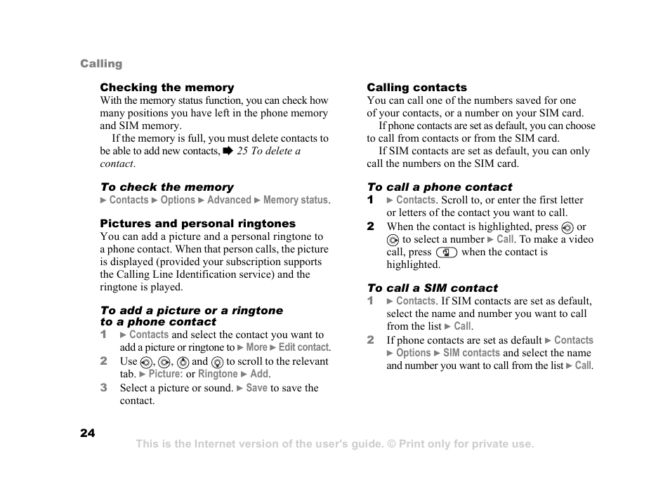 Sony K600i User Manual | Page 24 / 100
