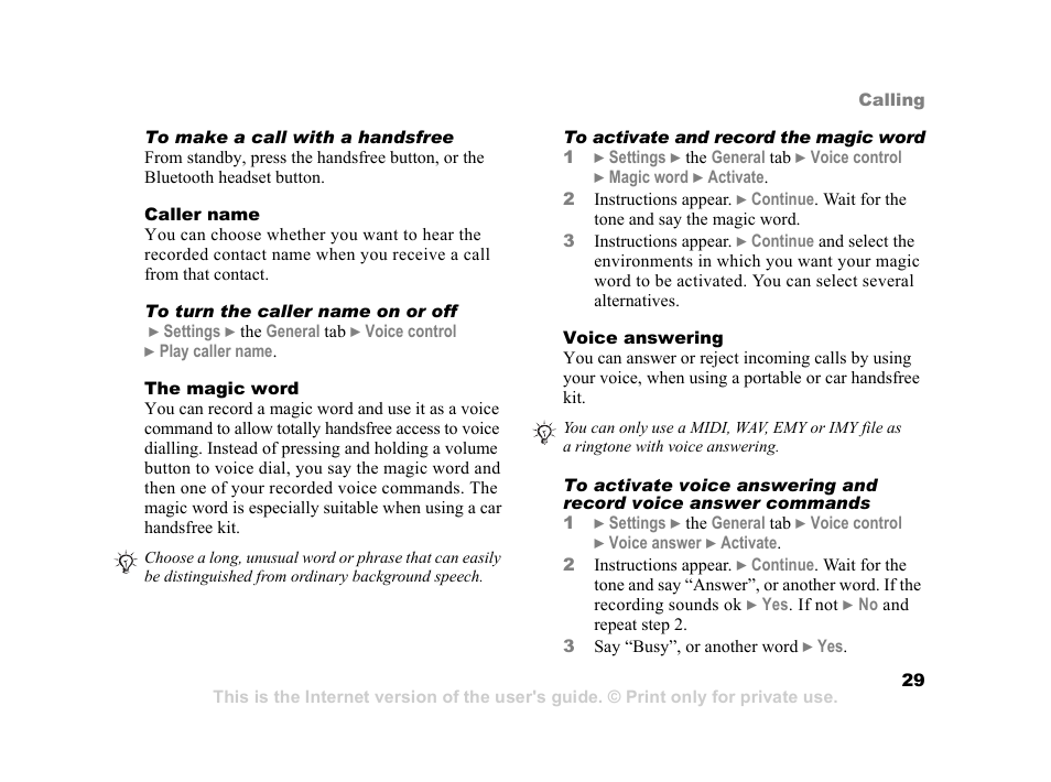 Sony K600i User Manual | Page 29 / 100