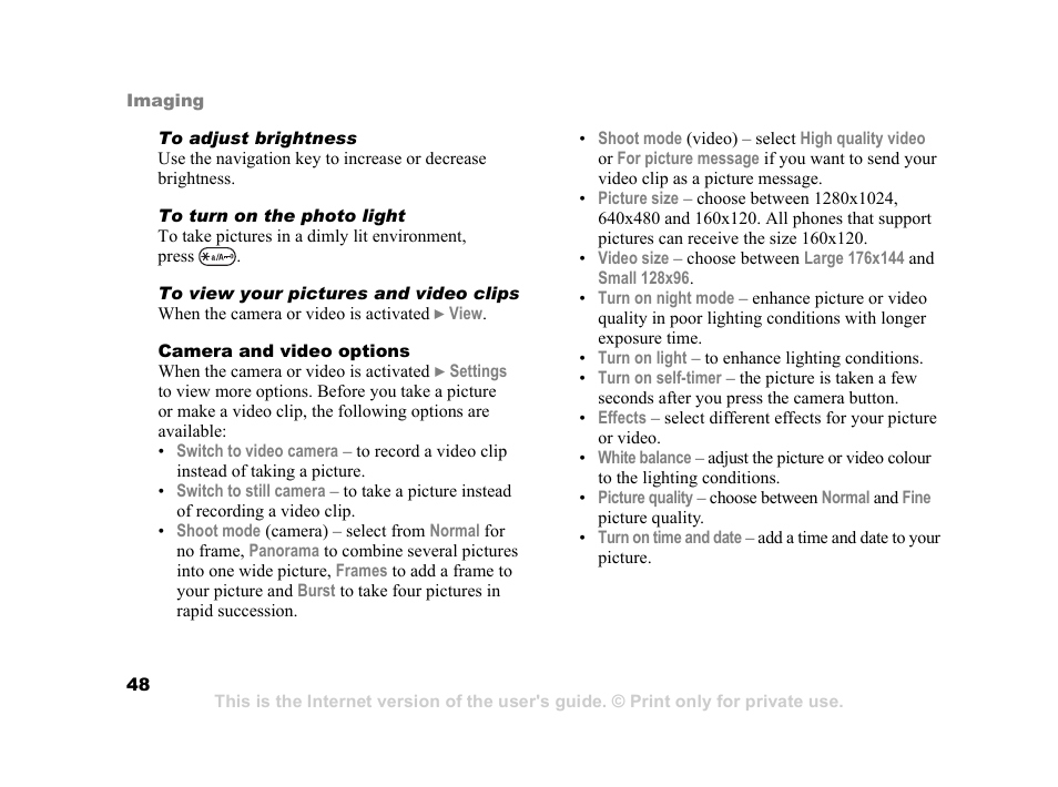 Sony K600i User Manual | Page 48 / 100
