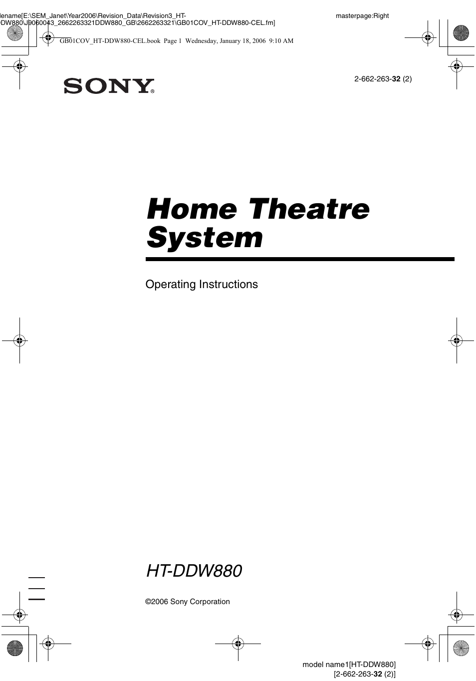 Sony HT-DDW880 User Manual | 80 pages