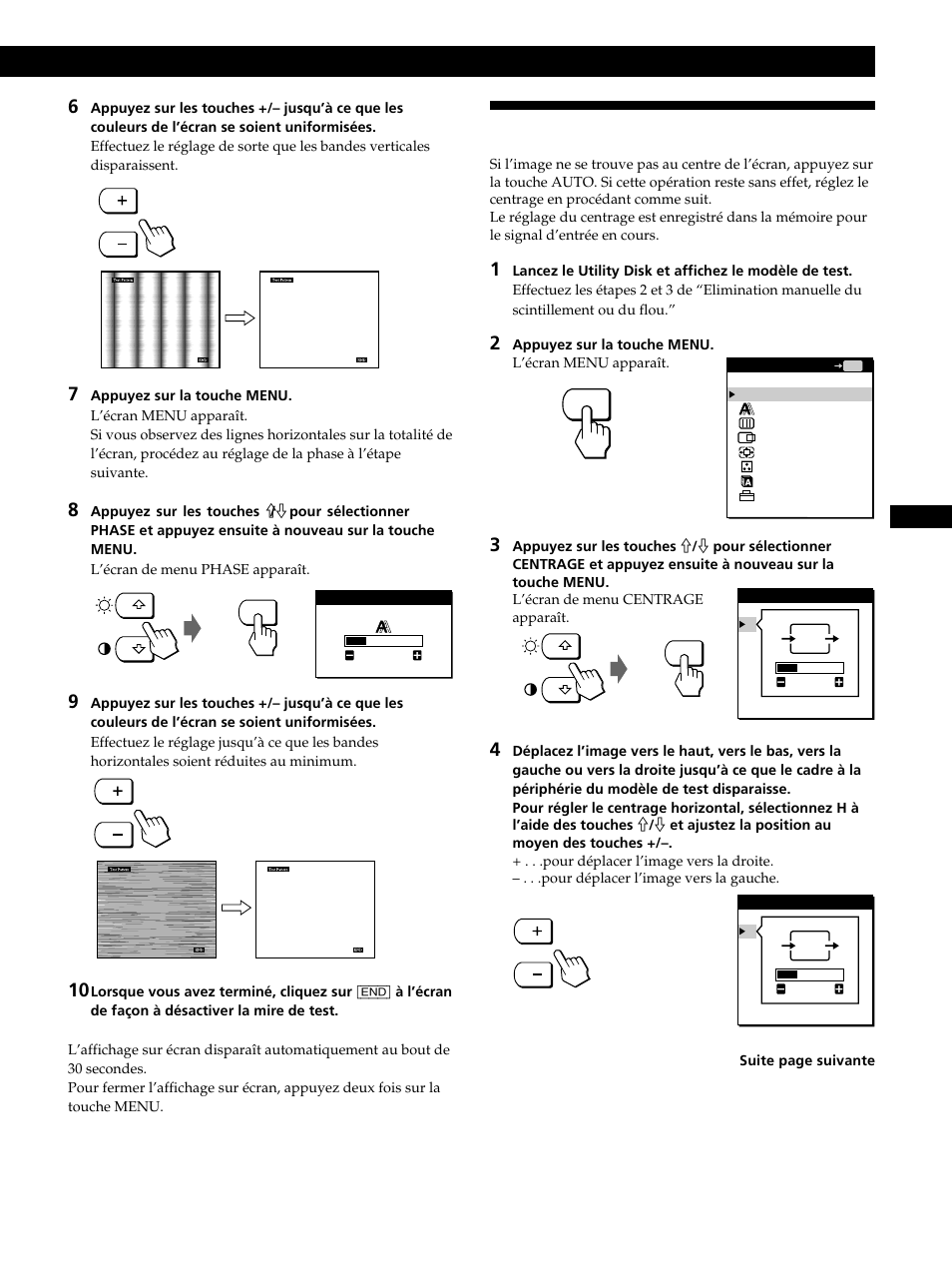 Réglage de la position de l’image, Personnalisation du moniteur | Sony CPD-L181 User Manual | Page 29 / 96