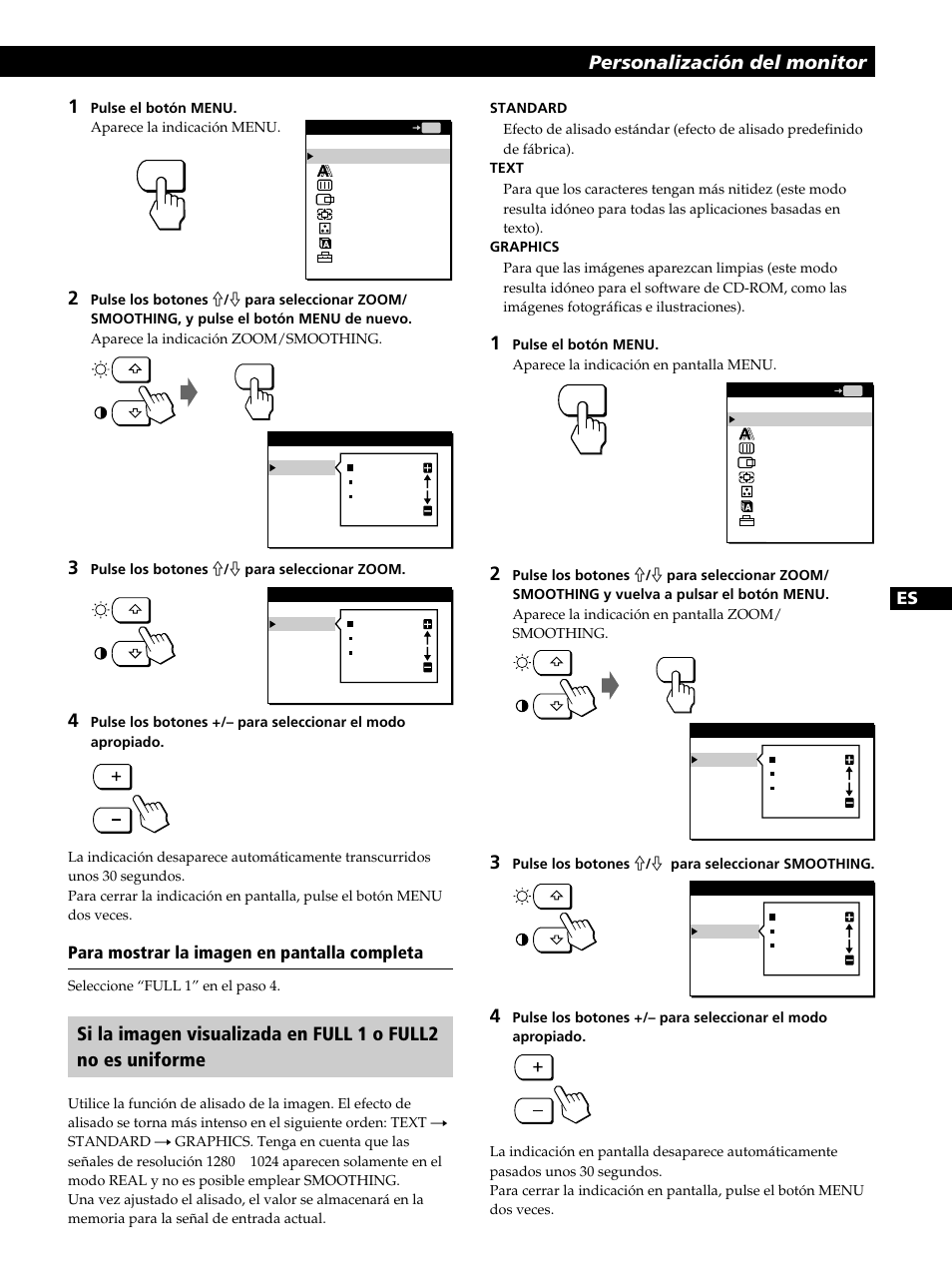 Personalización del monitor | Sony CPD-L181 User Manual | Page 67 / 96