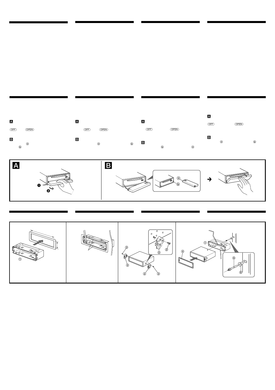 Installation, Instalación, Montering | Instalação, Ab m | Sony CDX-C6850R User Manual | Page 2 / 4