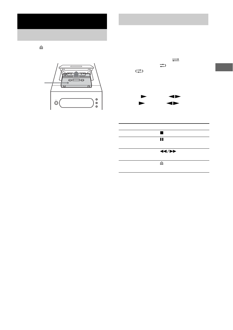 Tape – play, Loading a tape, Playing a tape | Sony CMT-GPX6 User Manual | Page 15 / 36