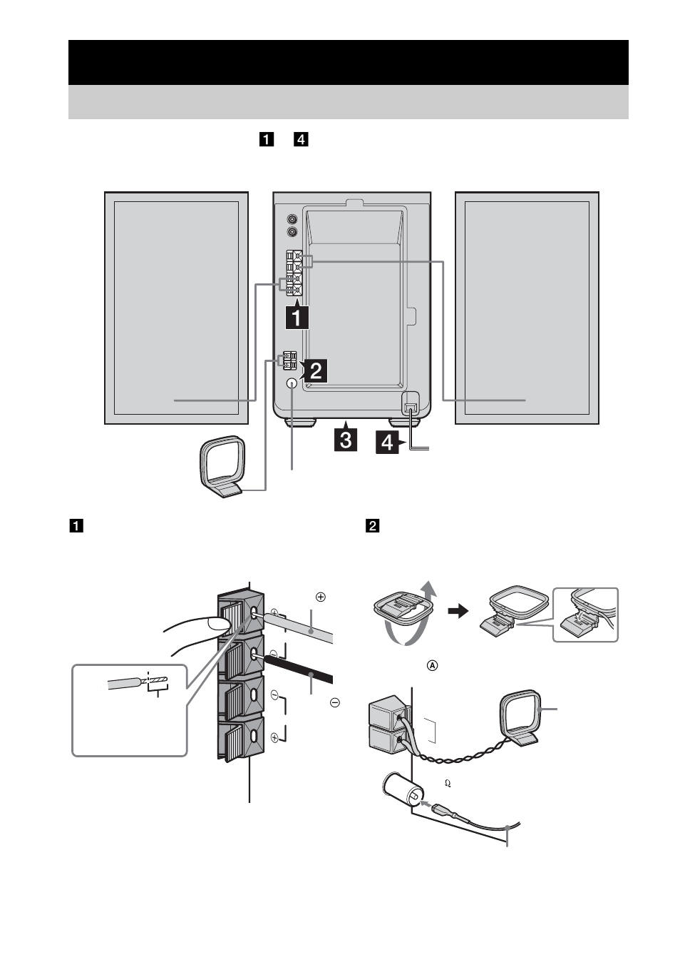 Getting started, Hooking up the system | Sony CMT-GPX6 User Manual | Page 6 / 36