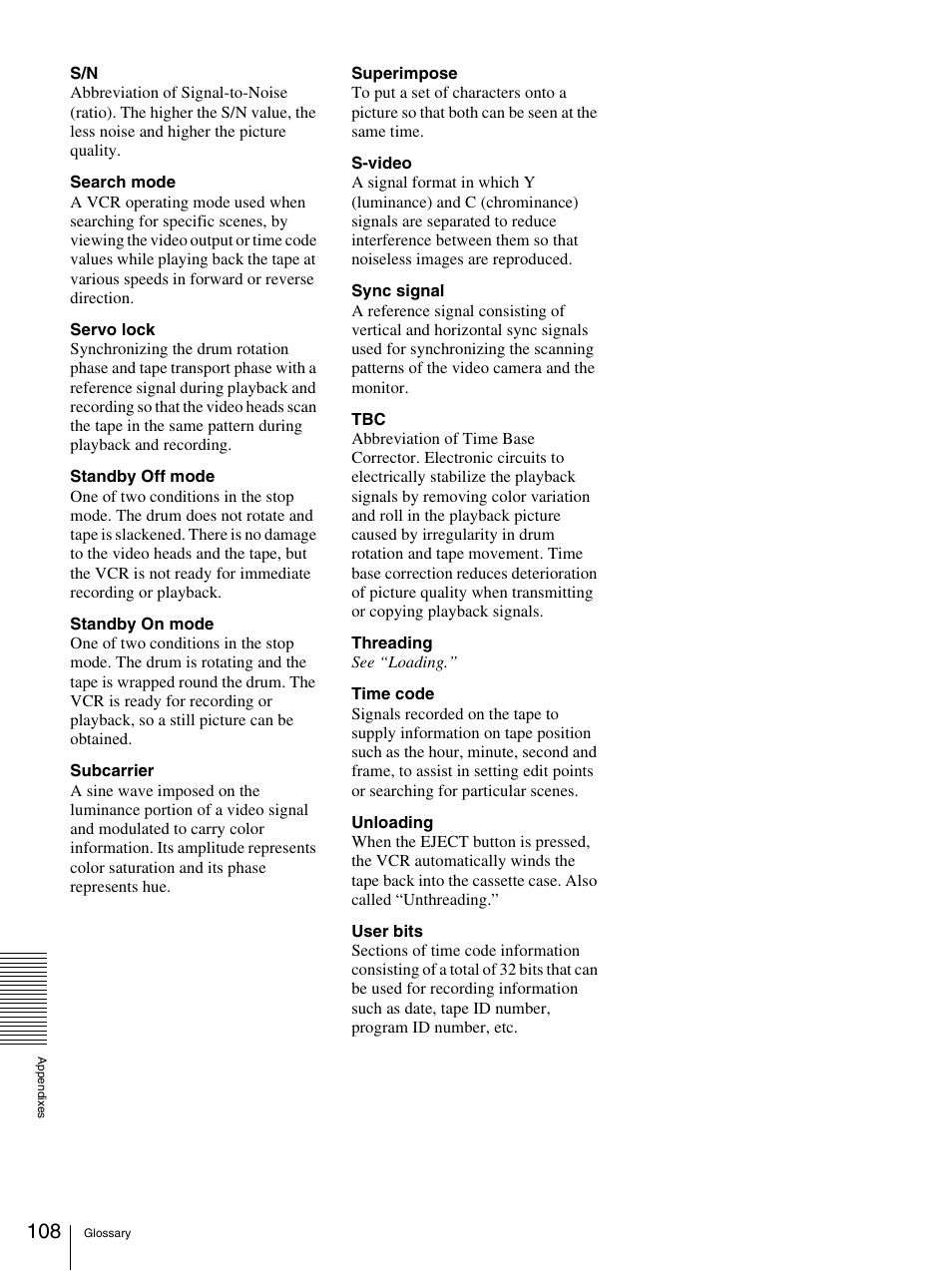 Sony DSR-1800AP User Manual | Page 108 / 112