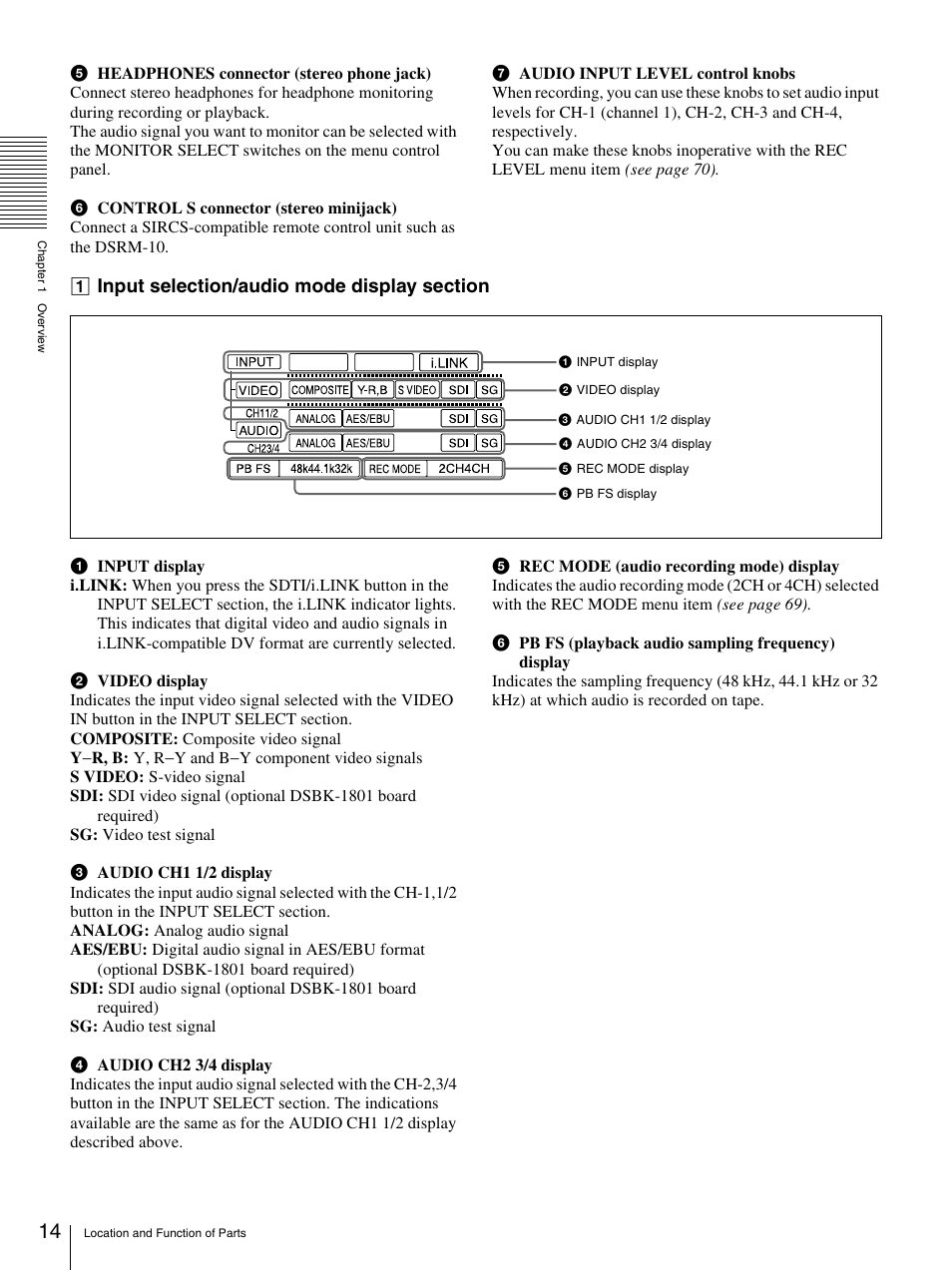 Sony DSR-1800AP User Manual | Page 14 / 112