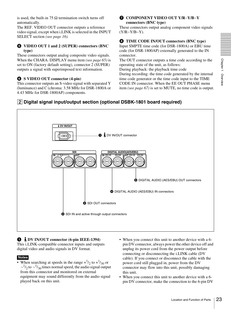 Set to “9pin”, t | Sony DSR-1800AP User Manual | Page 23 / 112