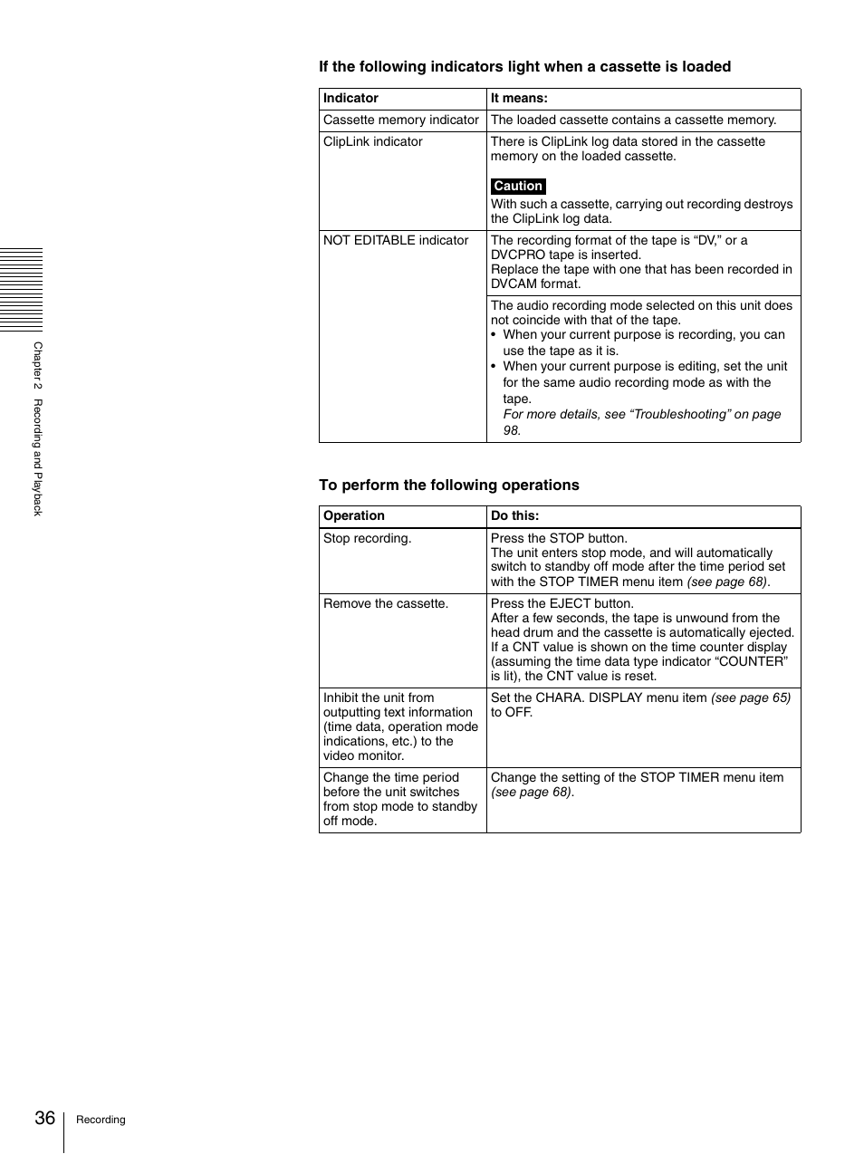 Sony DSR-1800AP User Manual | Page 36 / 112