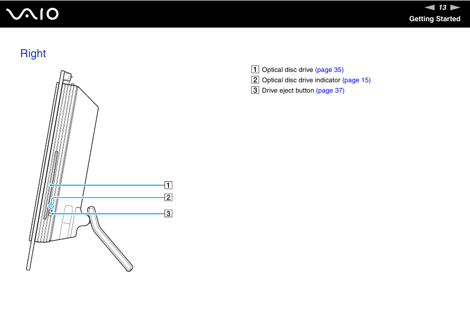 Right | Sony VGC-LS20 User Manual | Page 13 / 168