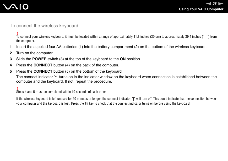 Sony VGC-LS20 User Manual | Page 26 / 168