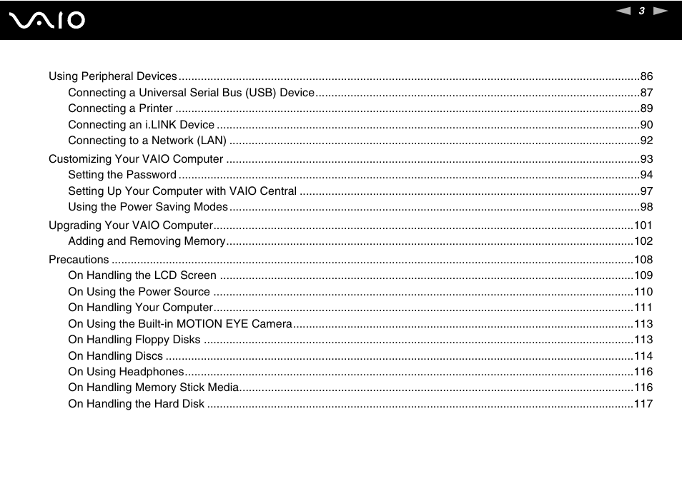 Sony VGC-LS20 User Manual | Page 3 / 168