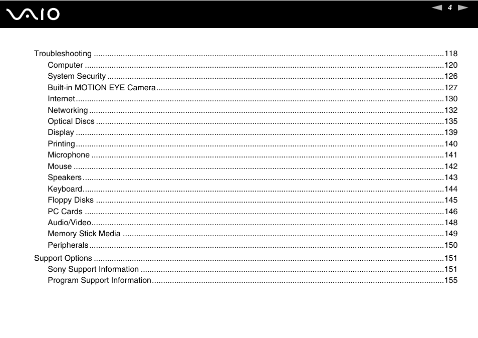 Sony VGC-LS20 User Manual | Page 4 / 168