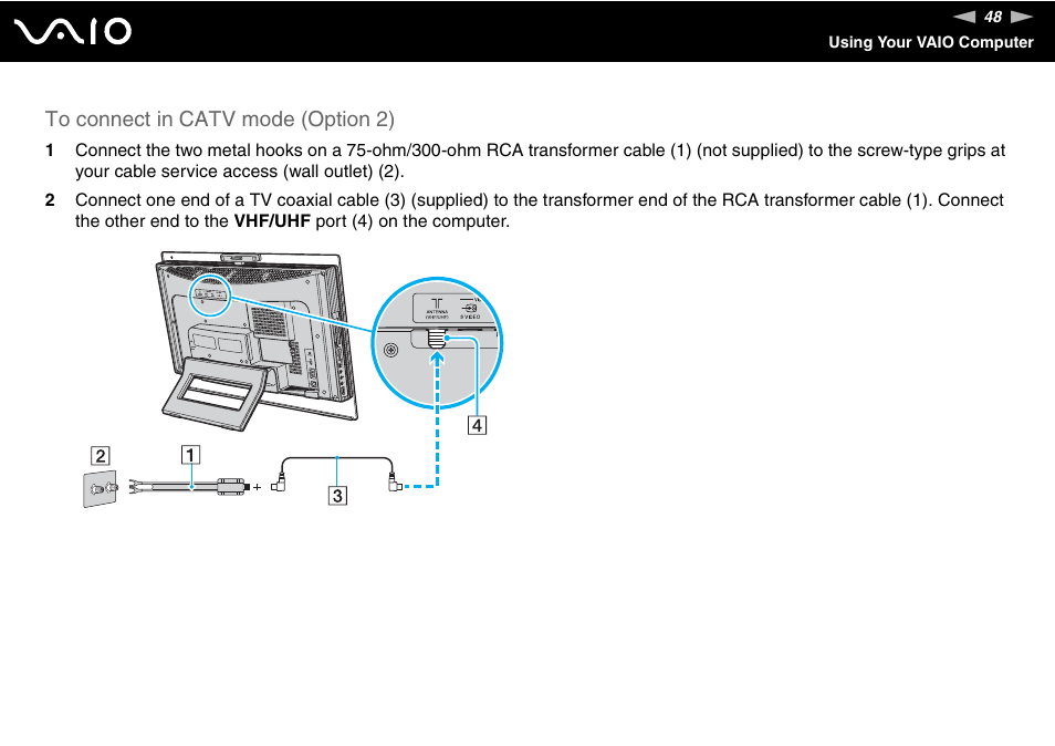 Sony VGC-LS20 User Manual | Page 48 / 168