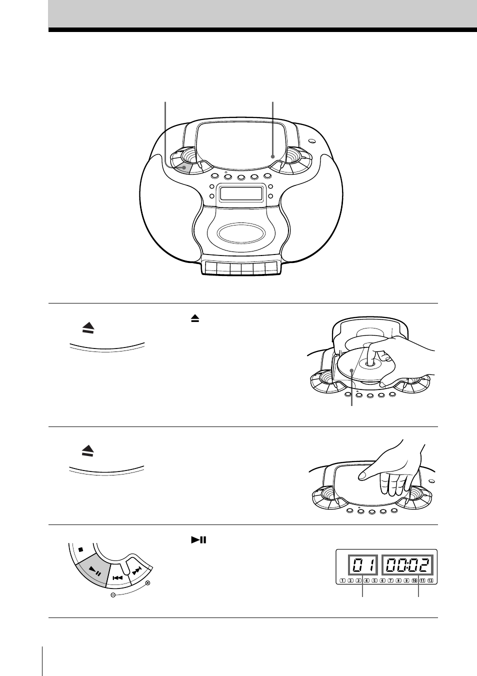 Basic operations, Playing a cd, 4 playing a cd | Sony CFD-E55L User Manual | Page 4 / 72