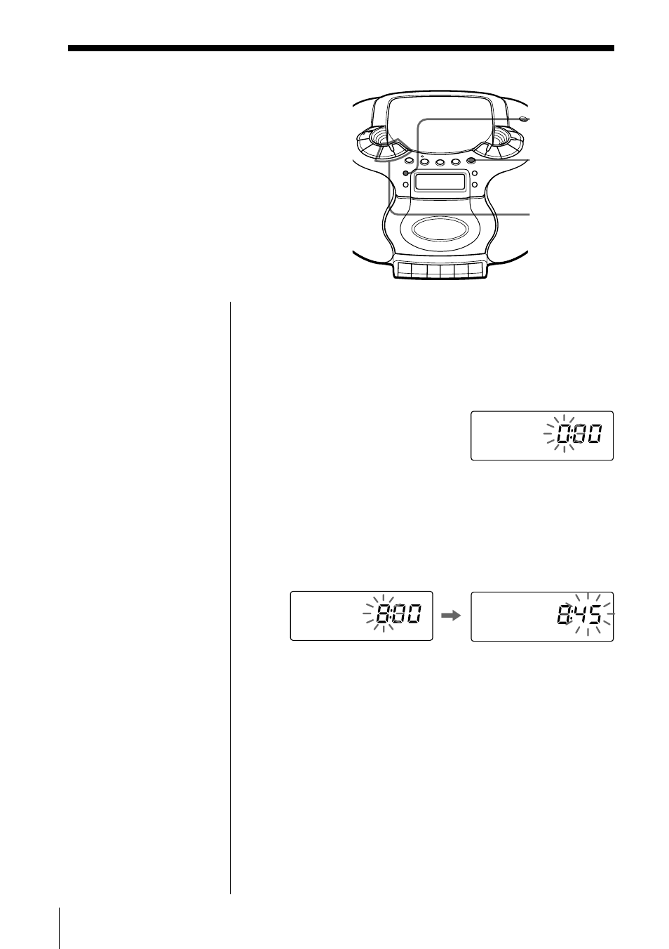Temporizador, Ajuste del reloj | Sony CFD-E55L User Manual | Page 54 / 72