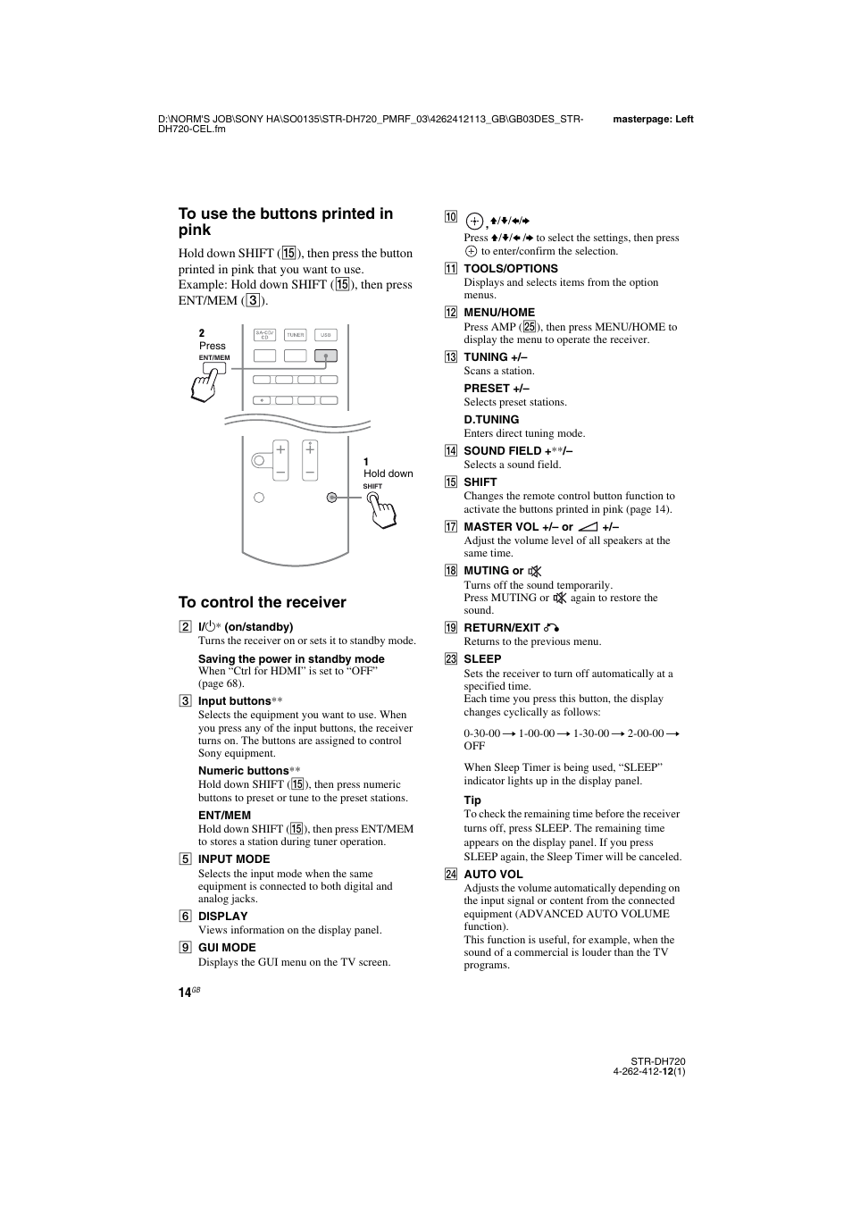 Sony STR-DH720HP User Manual | Page 14 / 88