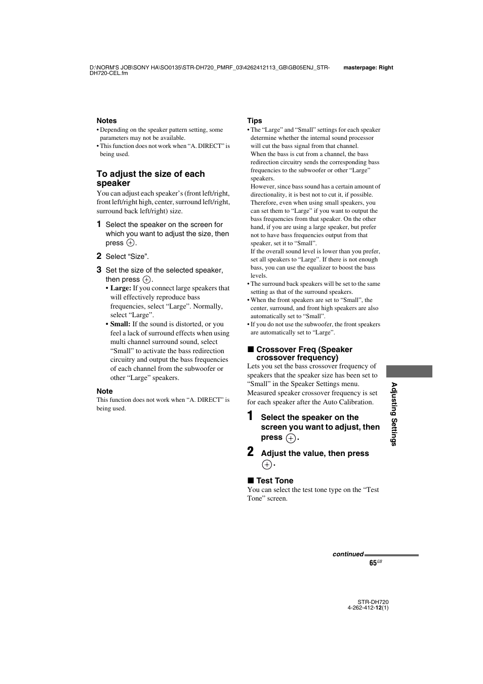 Sony STR-DH720HP User Manual | Page 65 / 88