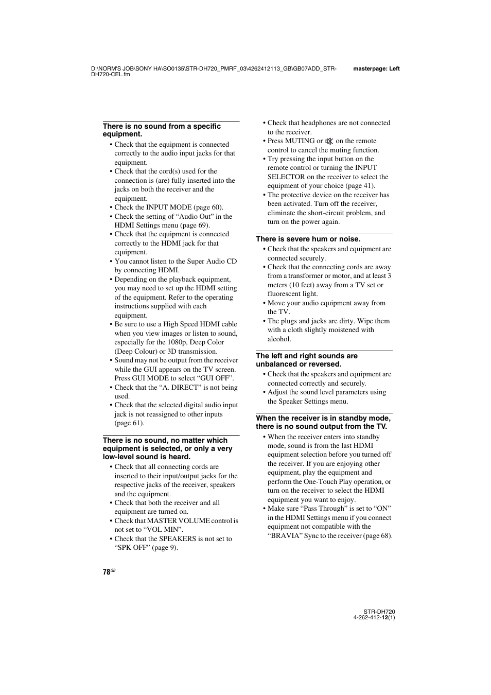 Sony STR-DH720HP User Manual | Page 78 / 88