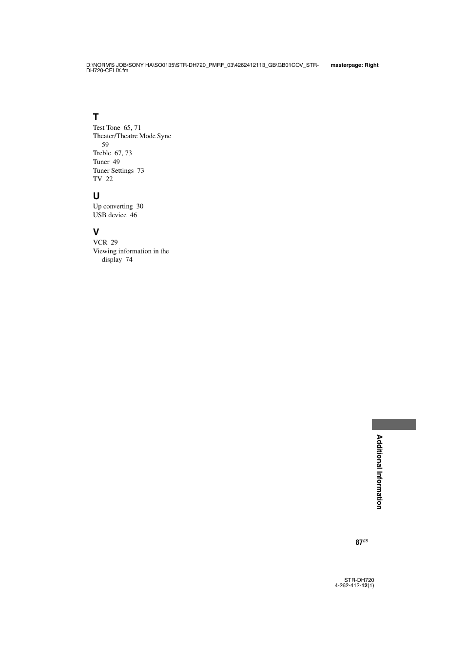 Sony STR-DH720HP User Manual | Page 87 / 88