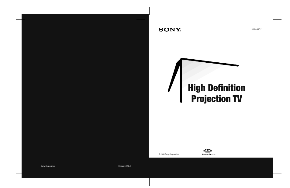 Sony KDP-51WS550 User Manual | 122 pages