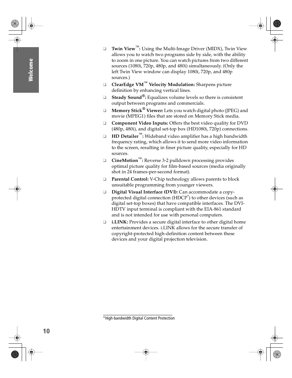 Sony KDP-51WS550 User Manual | Page 11 / 122