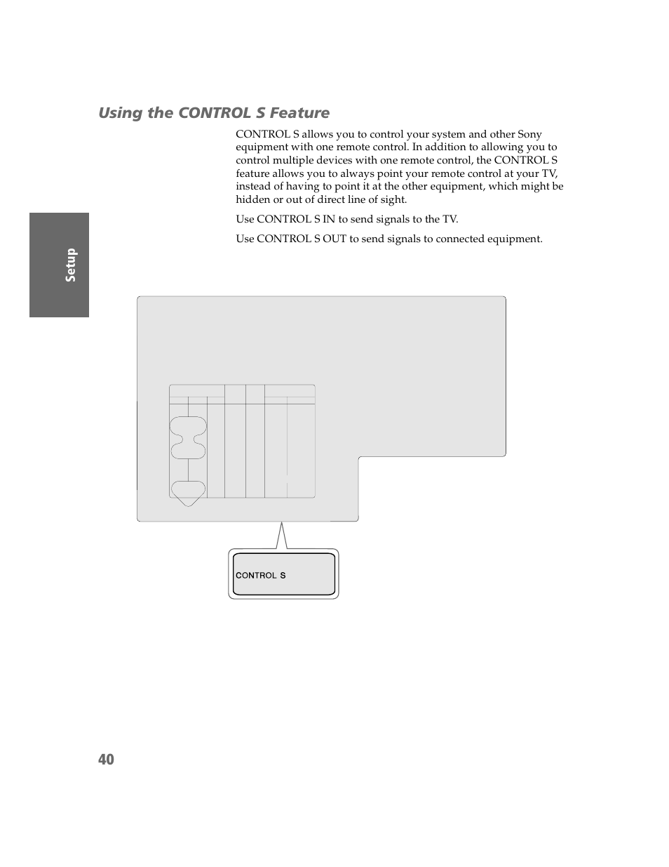 Using the control s feature | Sony KDP-51WS550 User Manual | Page 41 / 122