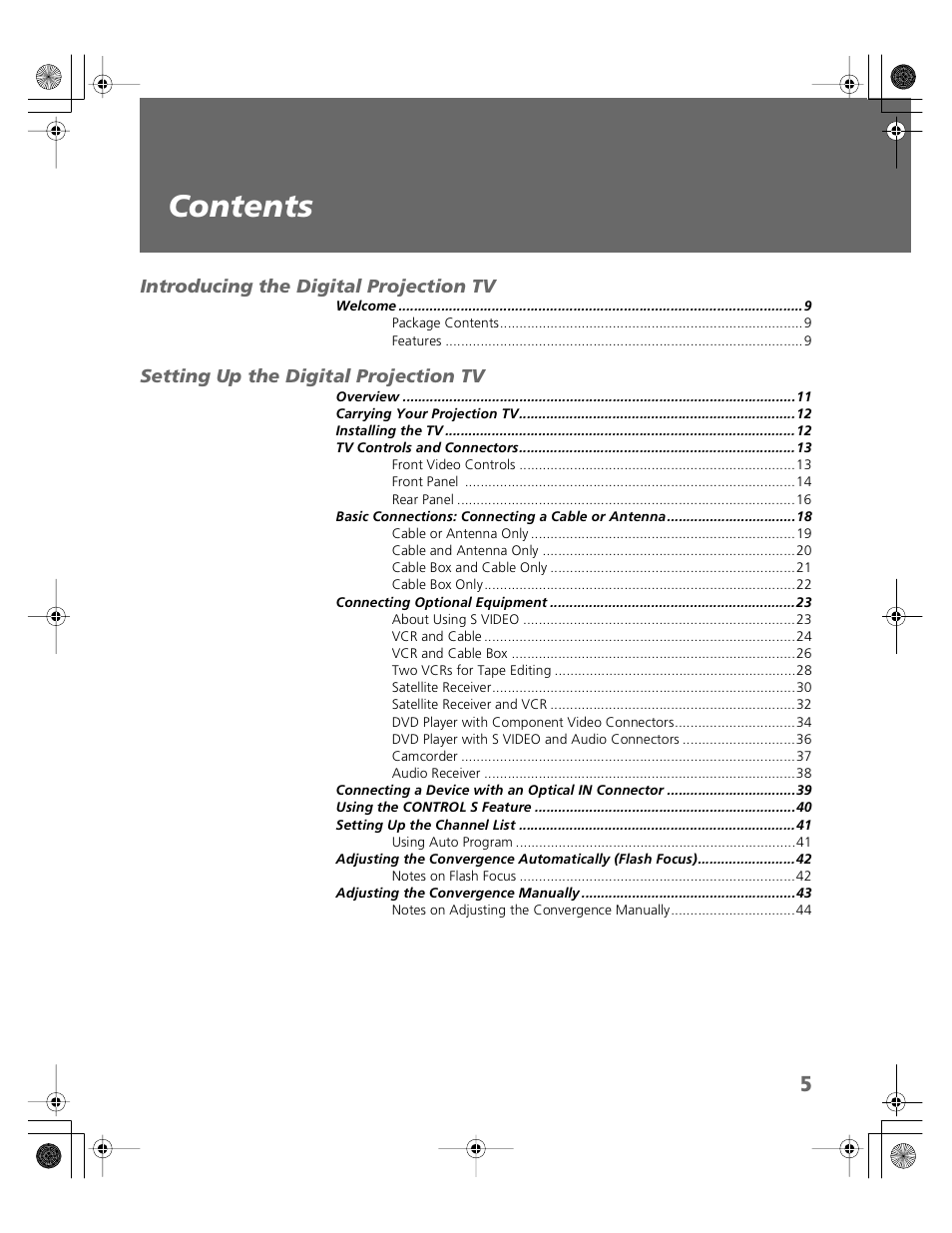 Sony KDP-51WS550 User Manual | Page 6 / 122