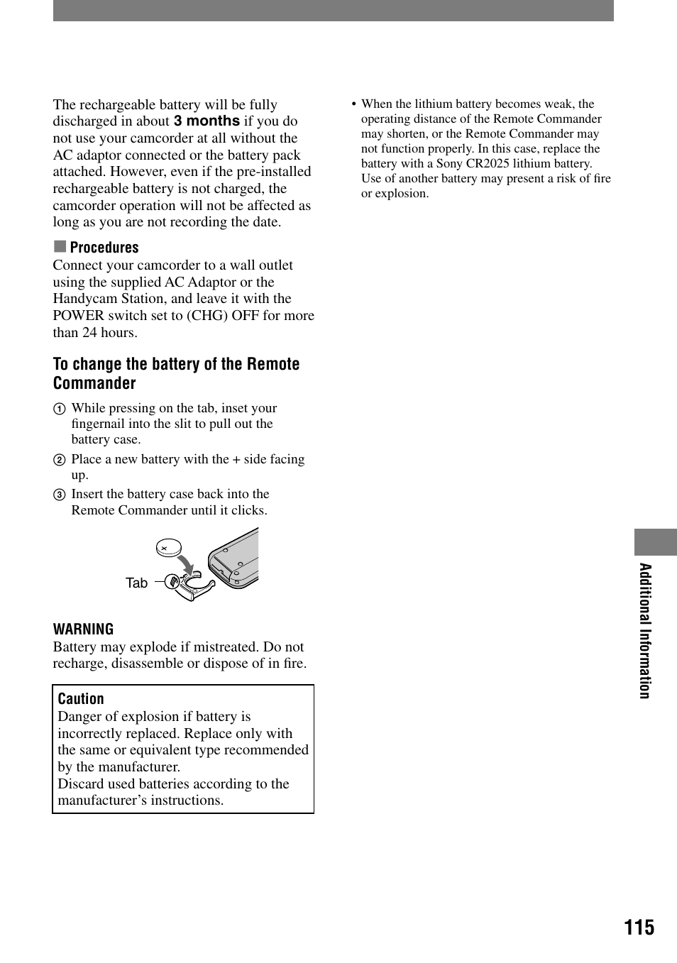 Sony HANDYCAM DCR-PC1000 User Manual | Page 115 / 123