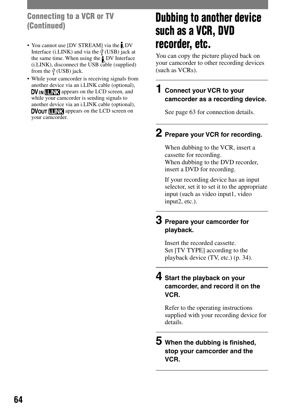 Sony HANDYCAM DCR-PC1000 User Manual | Page 64 / 123