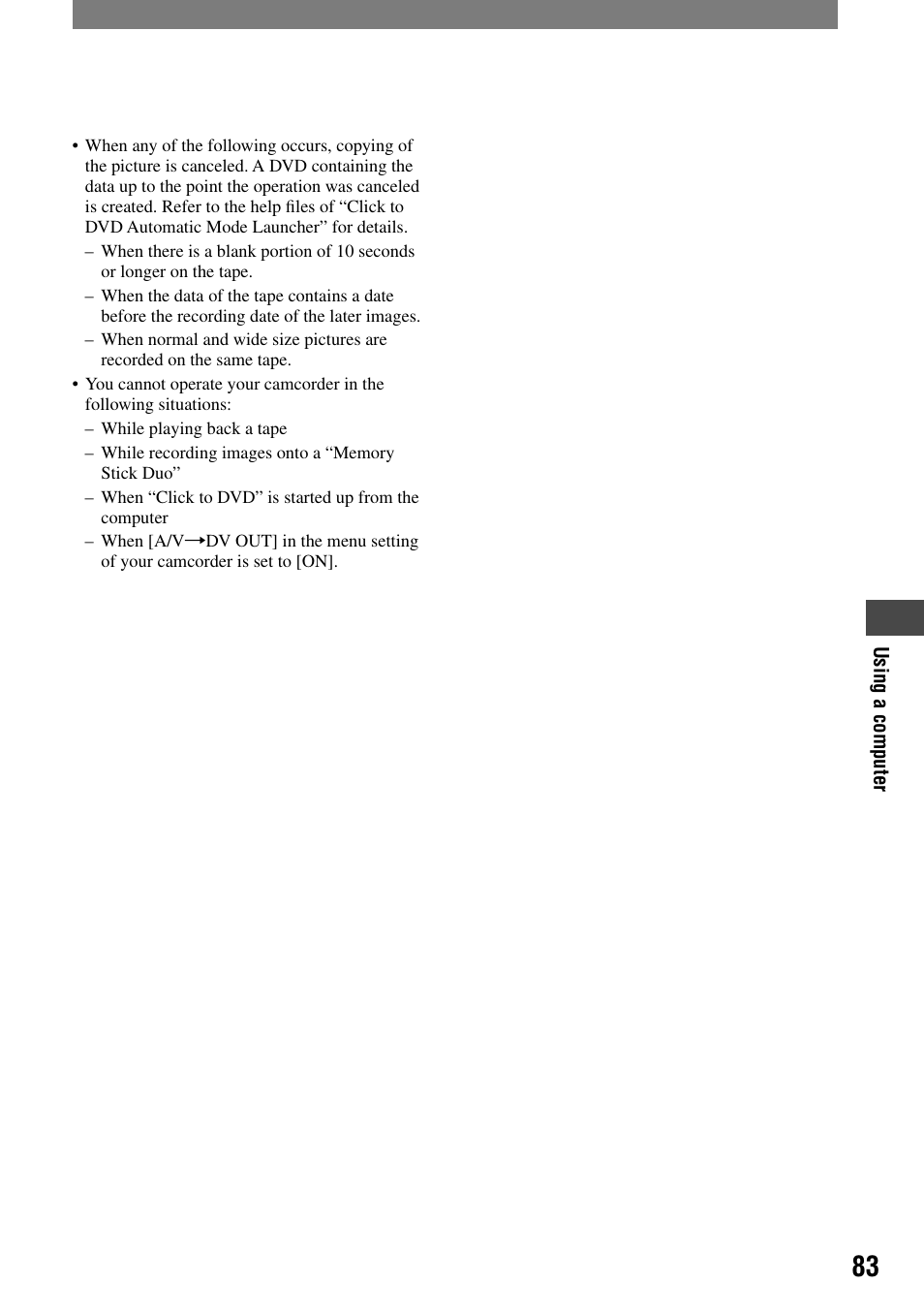 Sony HANDYCAM DCR-PC1000 User Manual | Page 83 / 123