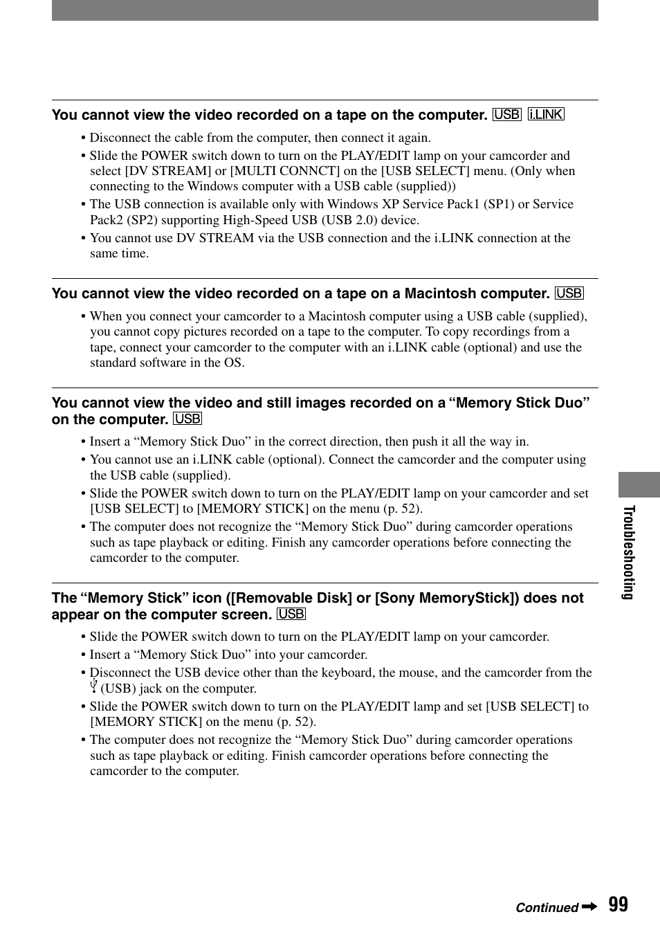 Sony HANDYCAM DCR-PC1000 User Manual | Page 99 / 123