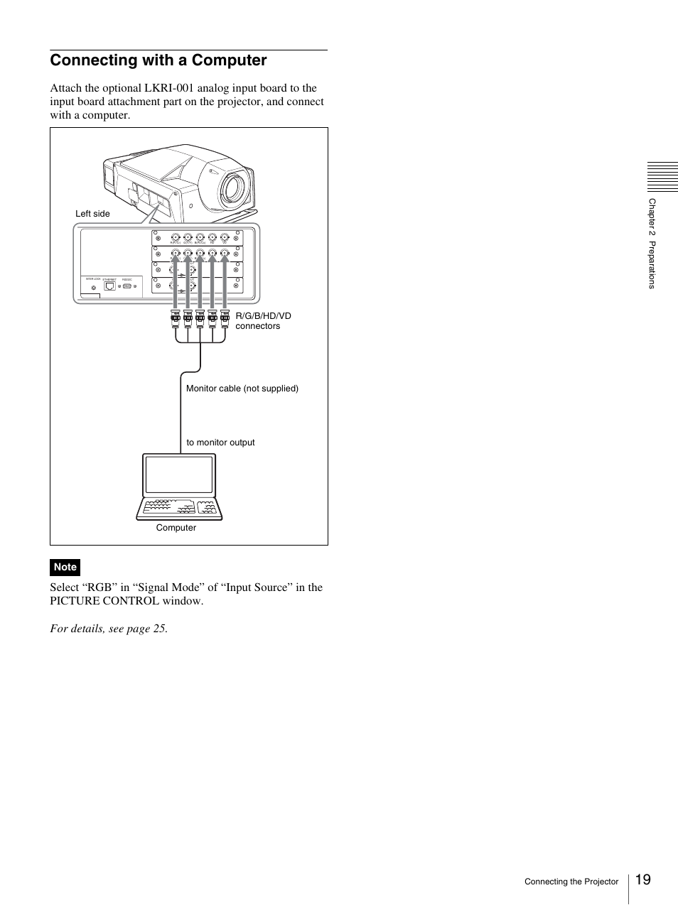 Connecting with a computer | Sony SRX- R110 User Manual | Page 19 / 38