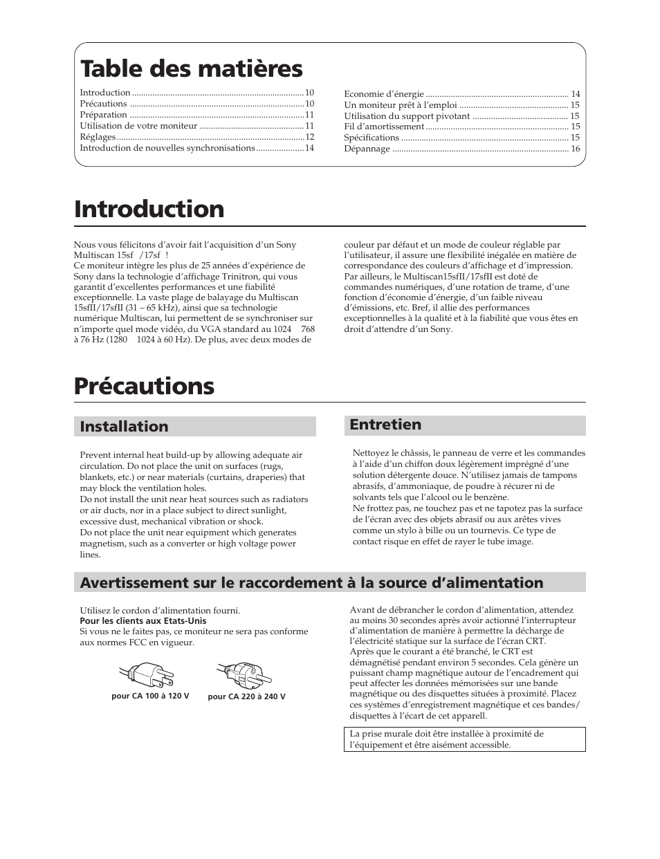 Sony CPD-15SF2 User Manual | Page 10 / 24