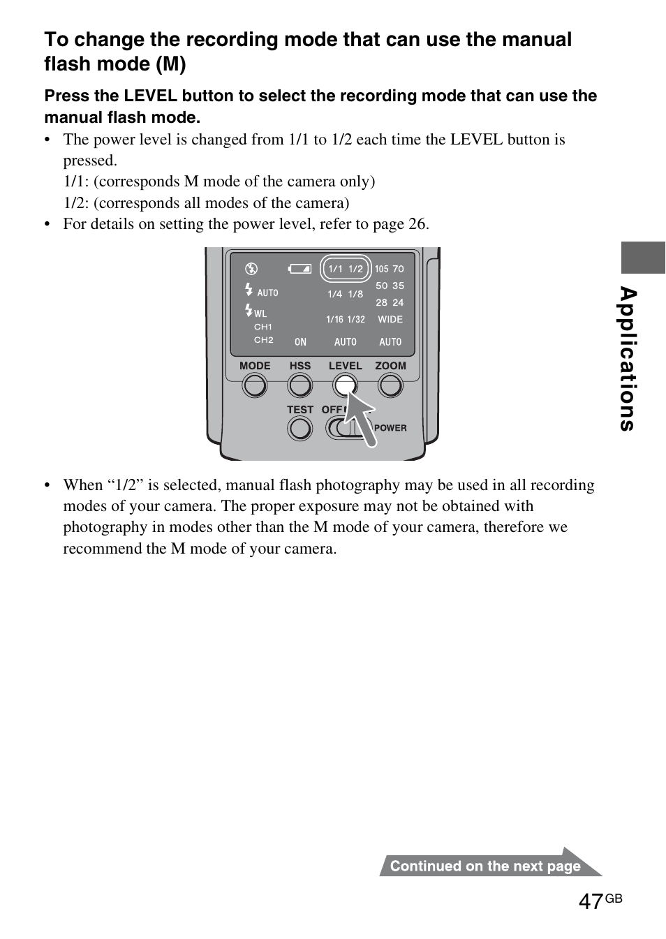 Sony HVL-F42AM User Manual | Page 47 / 263