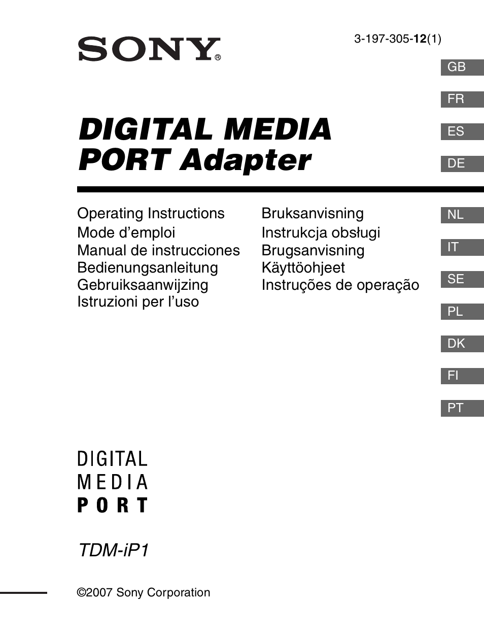 Sony TDM-iP1 User Manual | 200 pages