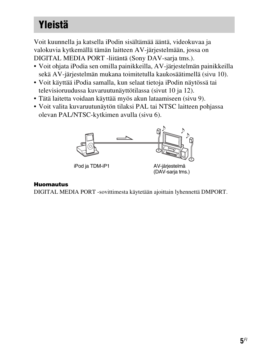 Yleistä | Sony TDM-iP1 User Manual | Page 165 / 200