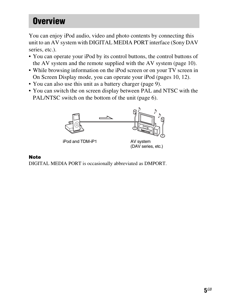 Overview | Sony TDM-iP1 User Manual | Page 5 / 200