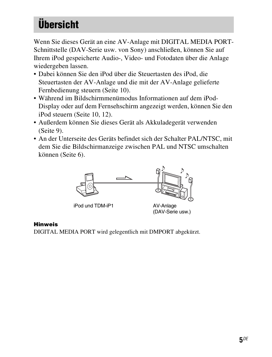 Übersicht | Sony TDM-iP1 User Manual | Page 57 / 200