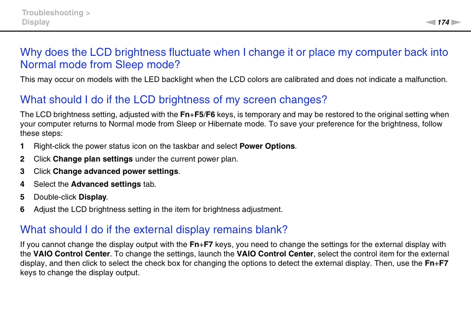 Sony VAIO VGN-AW User Manual | Page 174 / 190