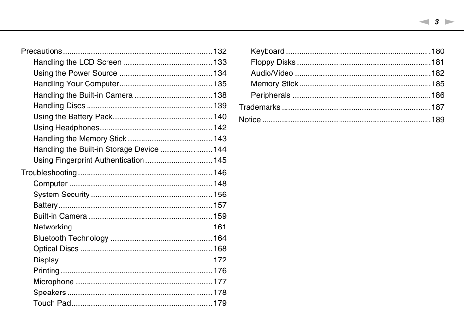 Sony VAIO VGN-AW User Manual | Page 3 / 190