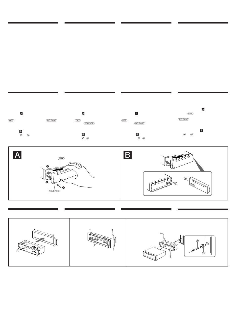 Montering, Instalación instalação installation | Sony CDX-4170R User Manual | Page 2 / 4