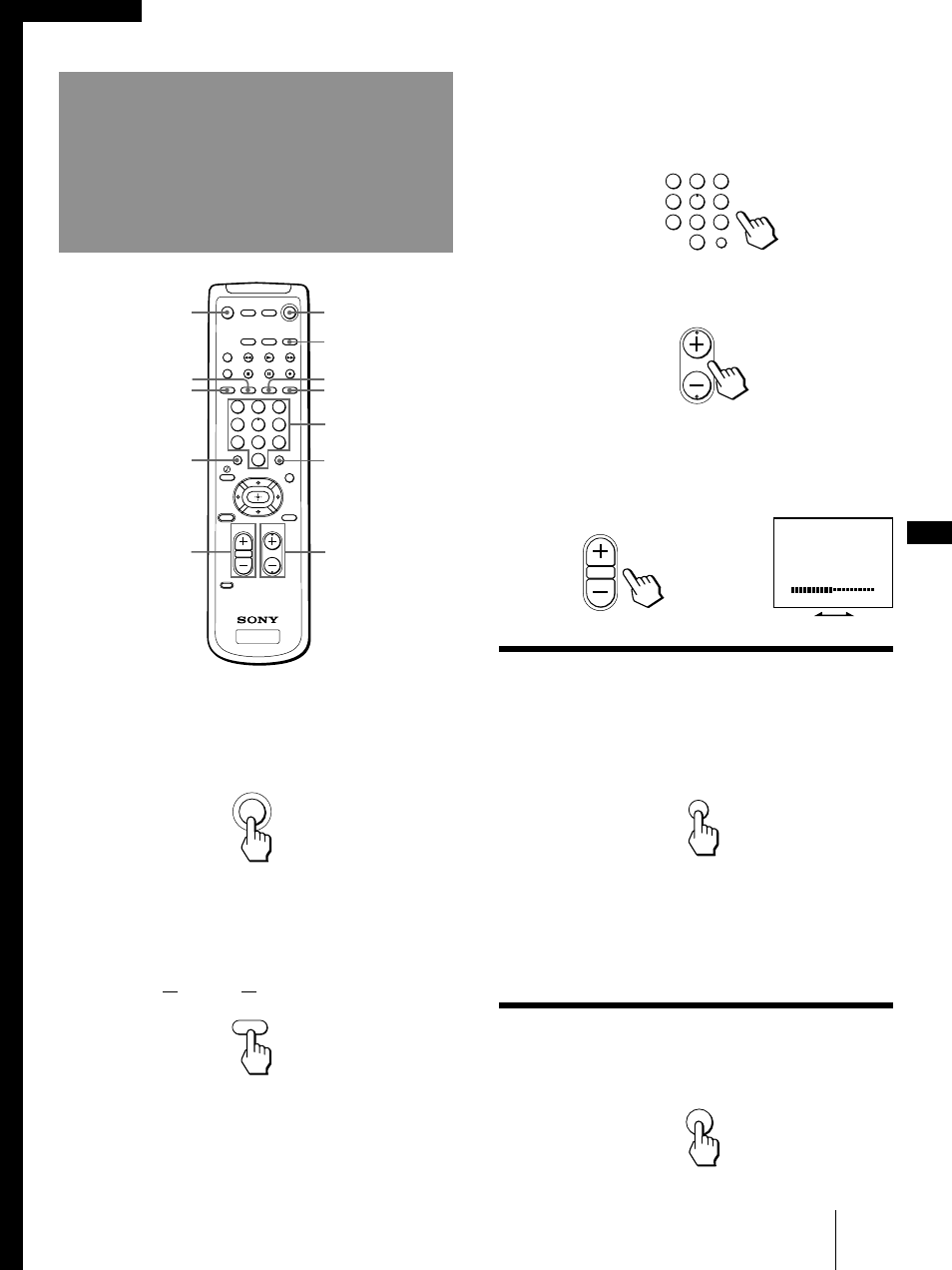 Operations, Watching the tv, 19 watching the tv | Switching quickly between two channels, Muting the sound | Sony KP-41T35 User Manual | Page 19 / 84