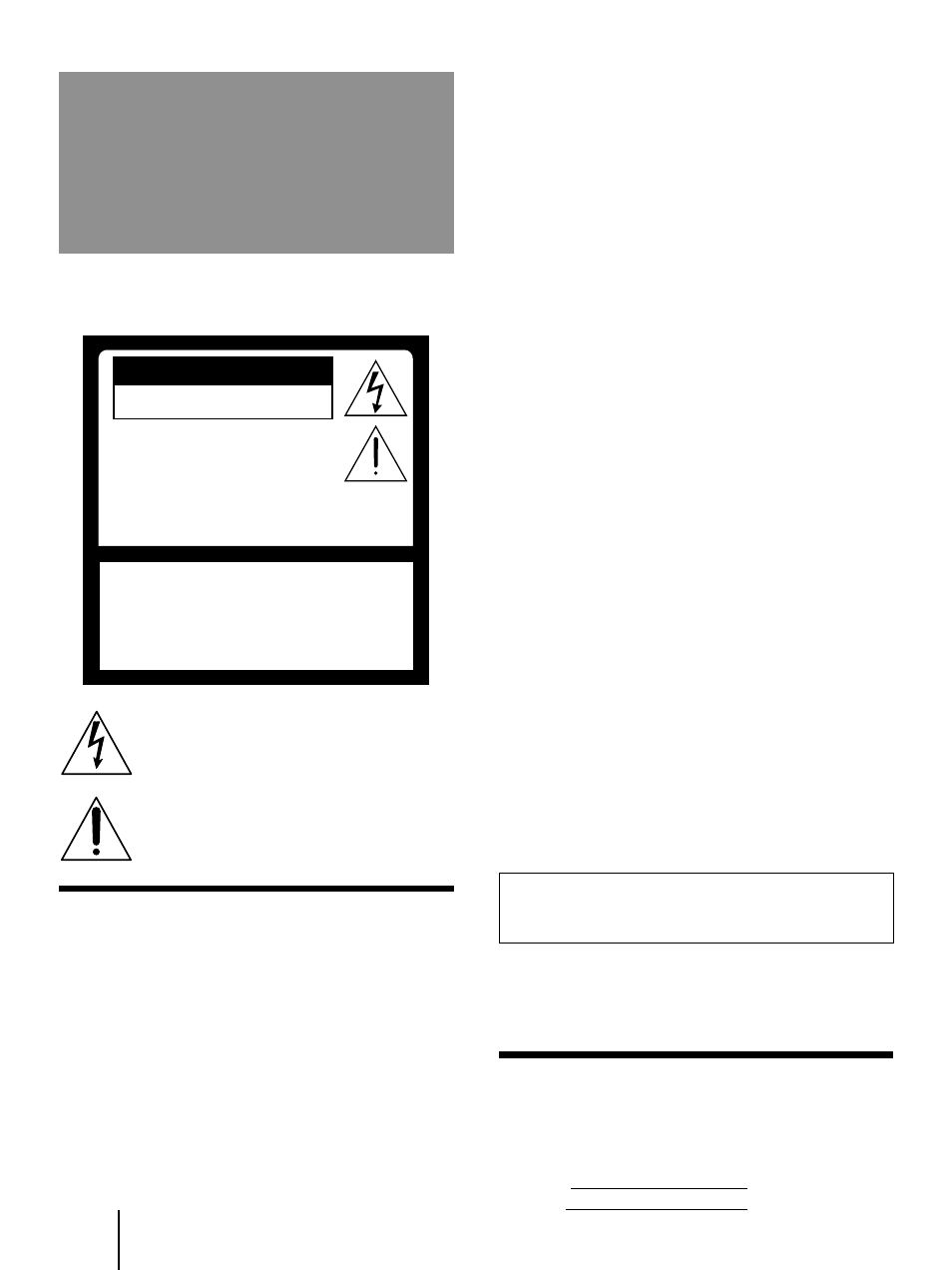 English, Warning, Caution | Attention, Precaucion, Owner’s record | Sony KP-41T35 User Manual | Page 2 / 84