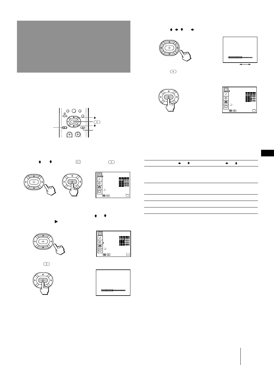 Adjusting the picture (video), 23 adjusting the picture, Video | Adjusting the picture, Video), 2) press, Press menu, Press v or v to select , and press | Sony KP-41T35 User Manual | Page 23 / 84