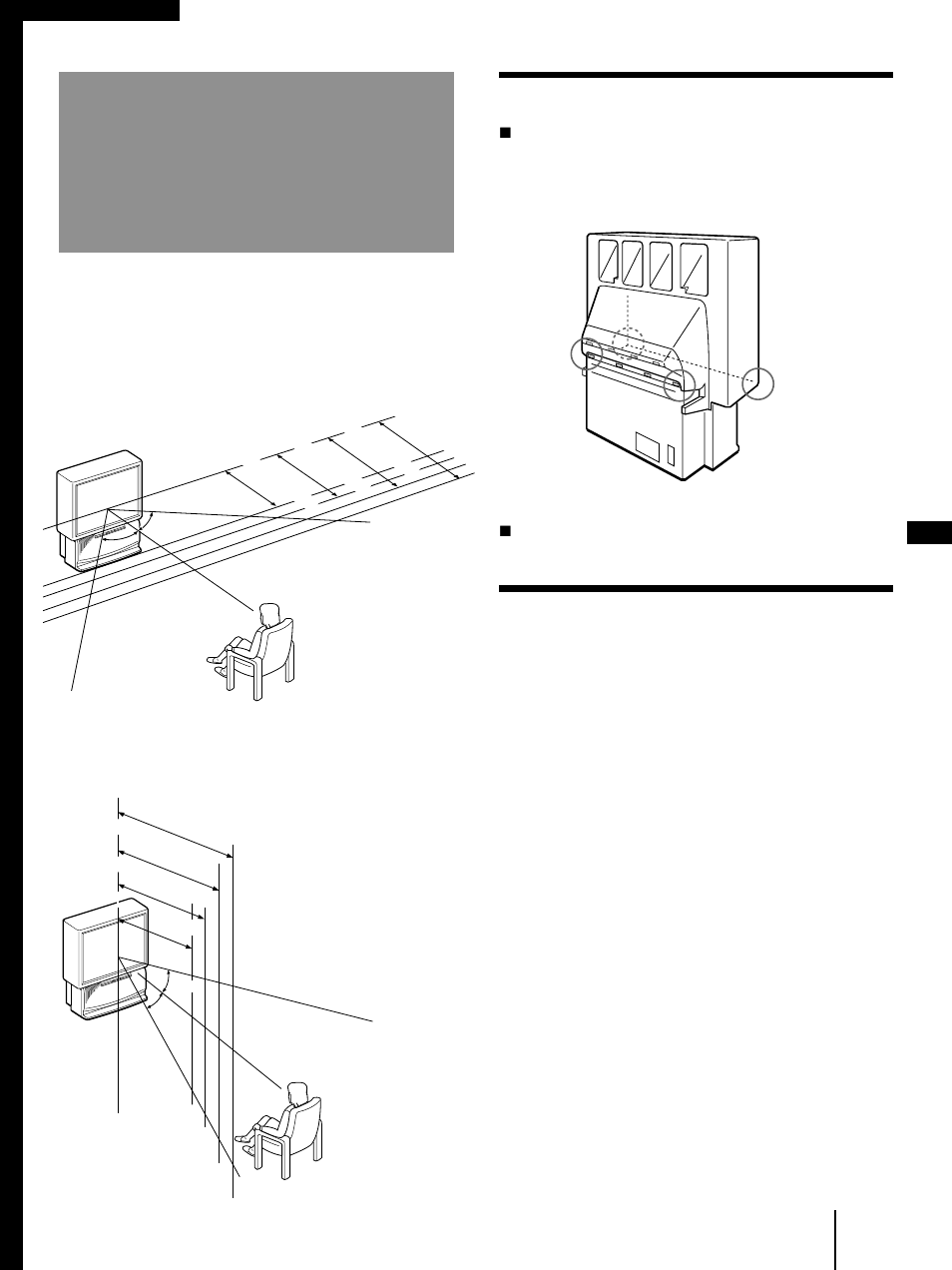 Getting started, Step 1: installing the projection tv, 5 step 1: installing the projection tv | Carrying your projection tv, Preparing for your projection tv | Sony KP-41T35 User Manual | Page 5 / 84