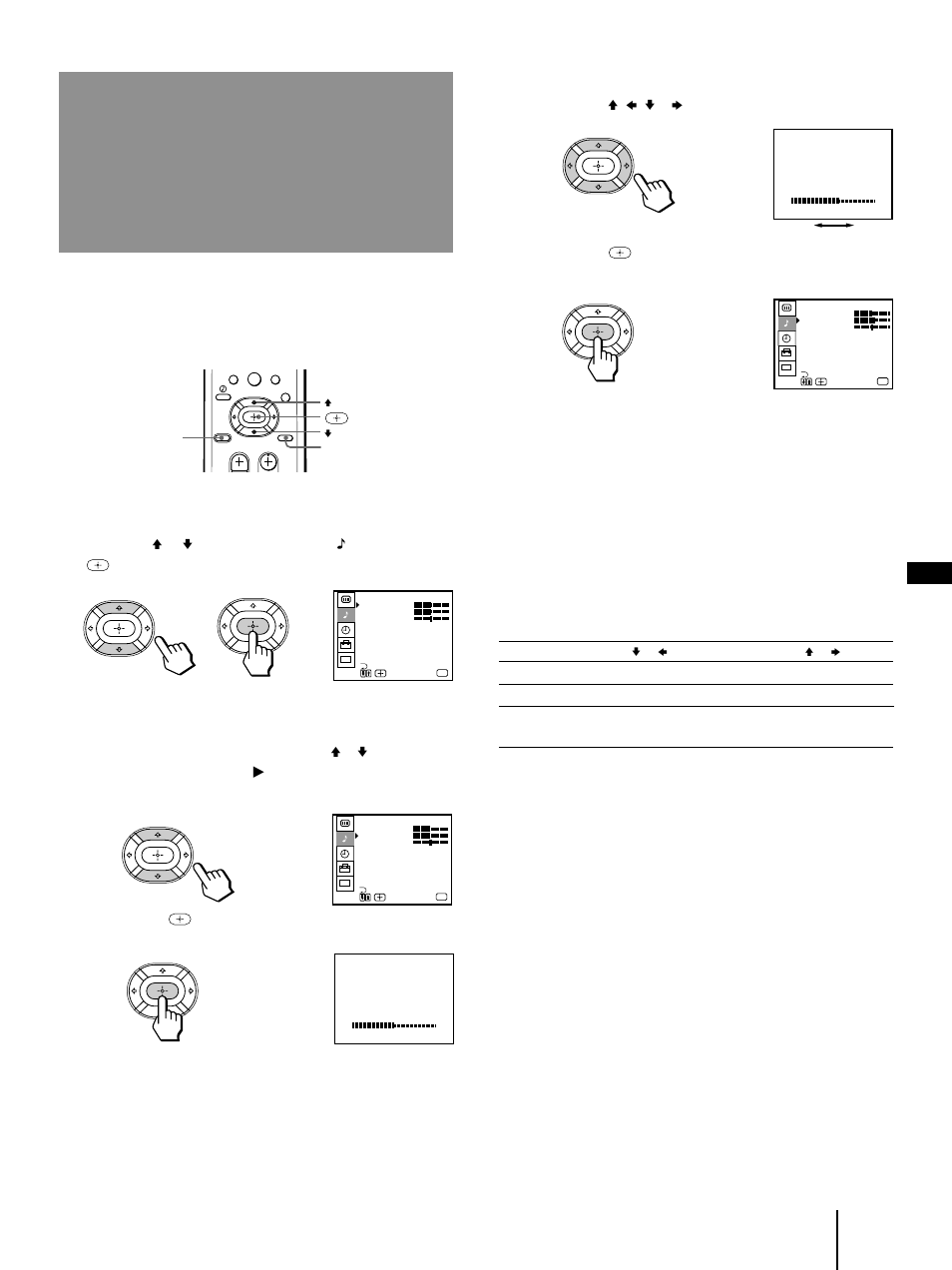 Ajuste del sonido, Audio), Oprima menu | Sony KP-41T35 User Manual | Page 67 / 84