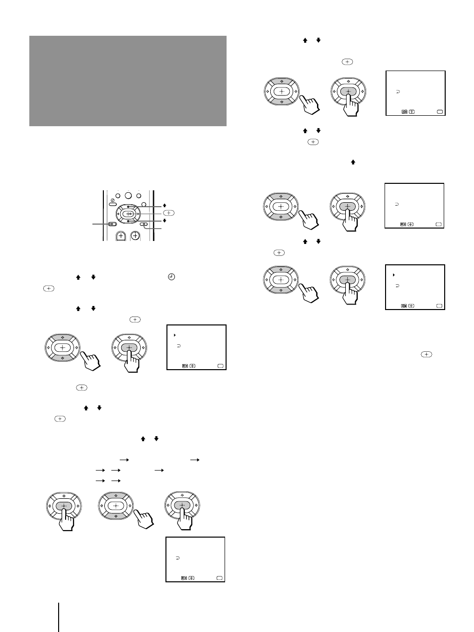 Encendido/apagado), Oprima menu | Sony KP-41T35 User Manual | Page 72 / 84