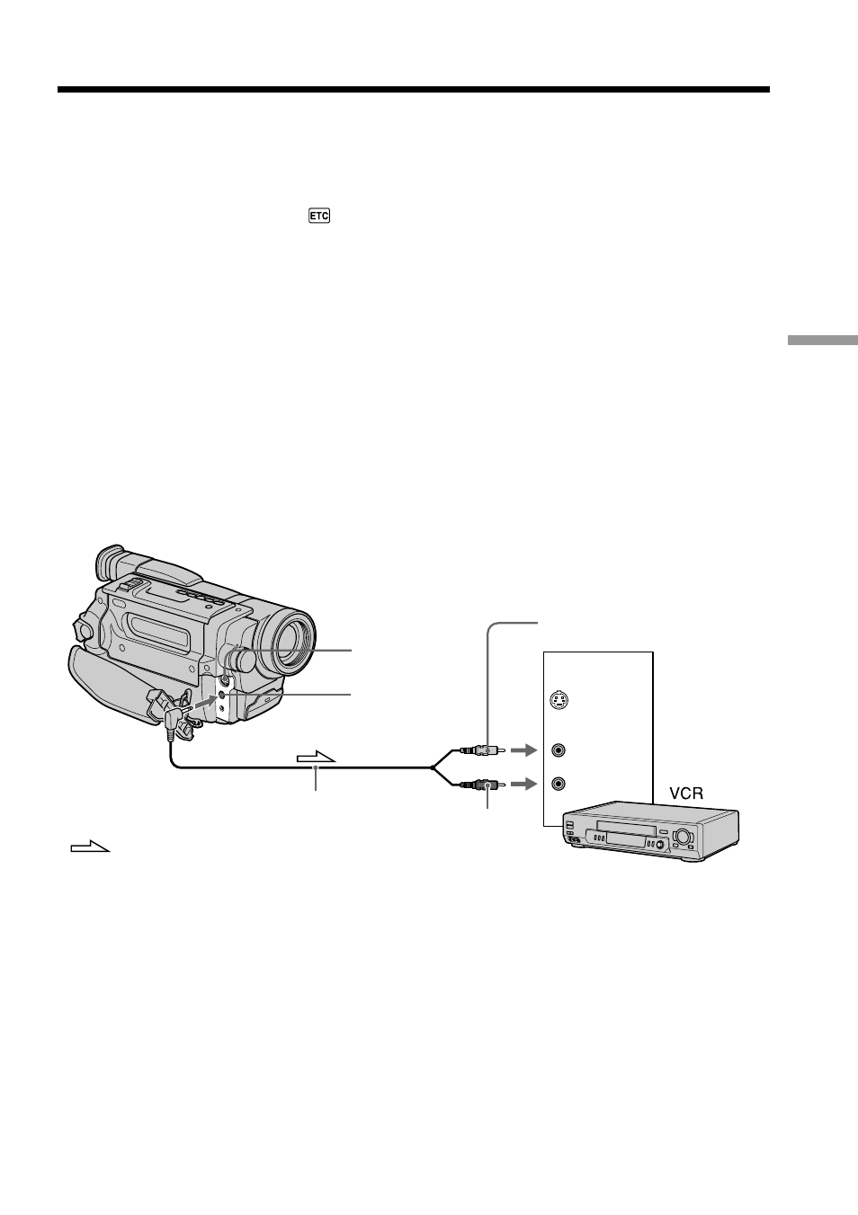 Editing, Dubbing a tape | Sony CCD- TRV408 User Manual | Page 49 / 100