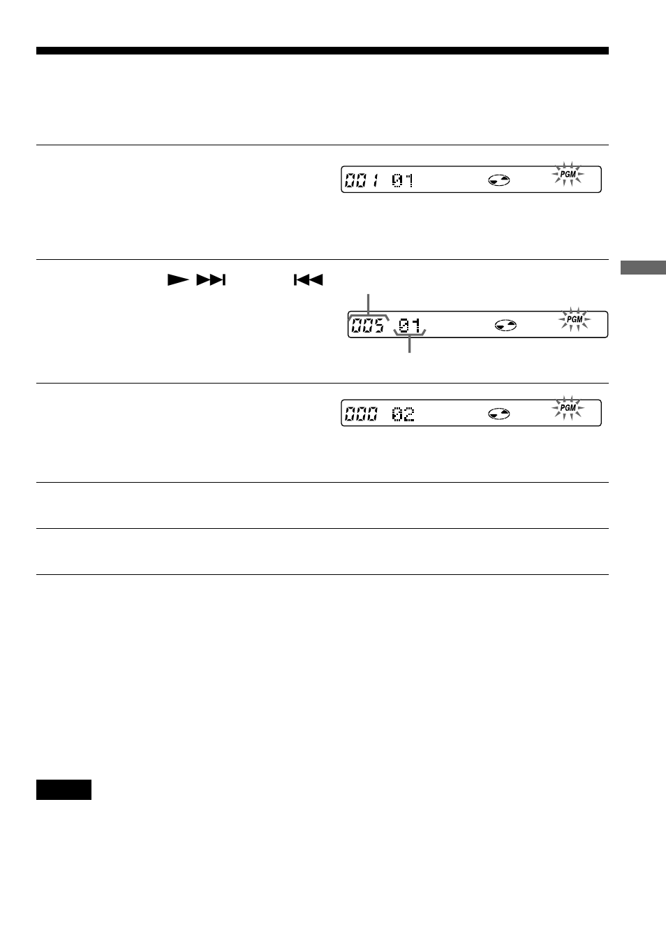 好きな順に曲を選んで聞く （プログラム演奏 | Sony CD Walkman D-EJ855 User Manual | Page 17 / 43